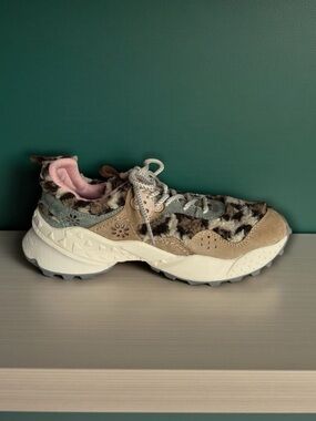 🎉SALE Flower Mountain Kotetsu Leopard Shearling Suede Sneakers Free People